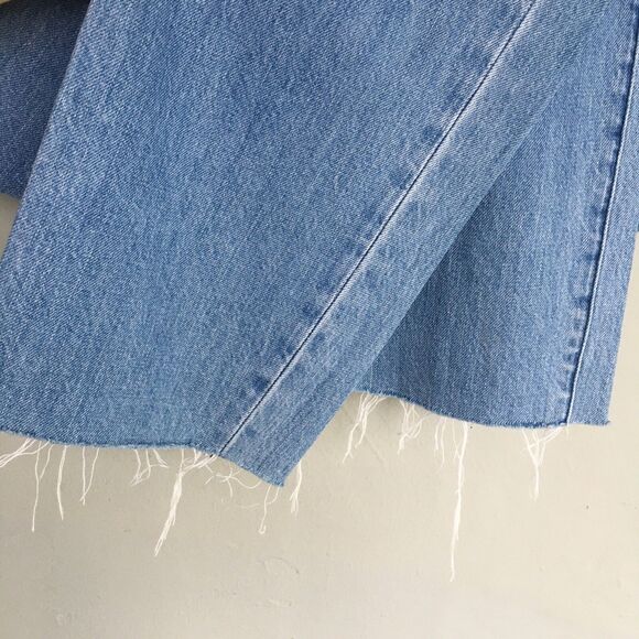 J Brand Wynne Jeans Women 30 High Waist Crop Straight Leg Distressed Raw Hem - Picture 6 of 13